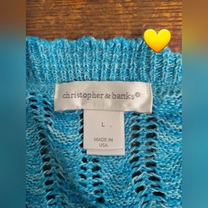 Aqua blue Christopher & Banks Throwover